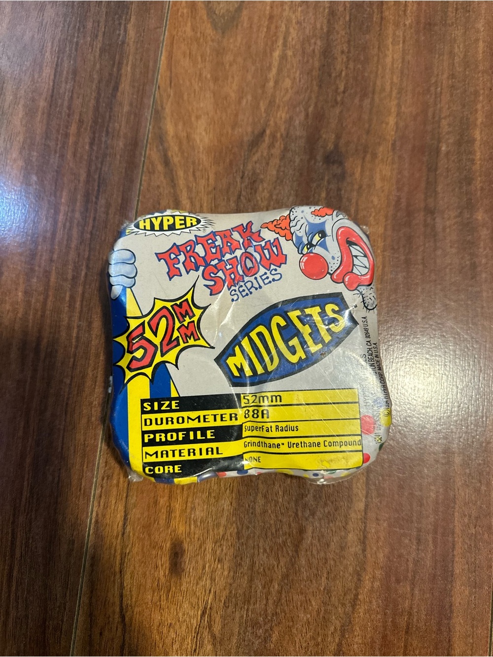 Vintage Deadstock 1994 Hyper Freak Show Series Skateboard Wheels - 52mm (NOS)